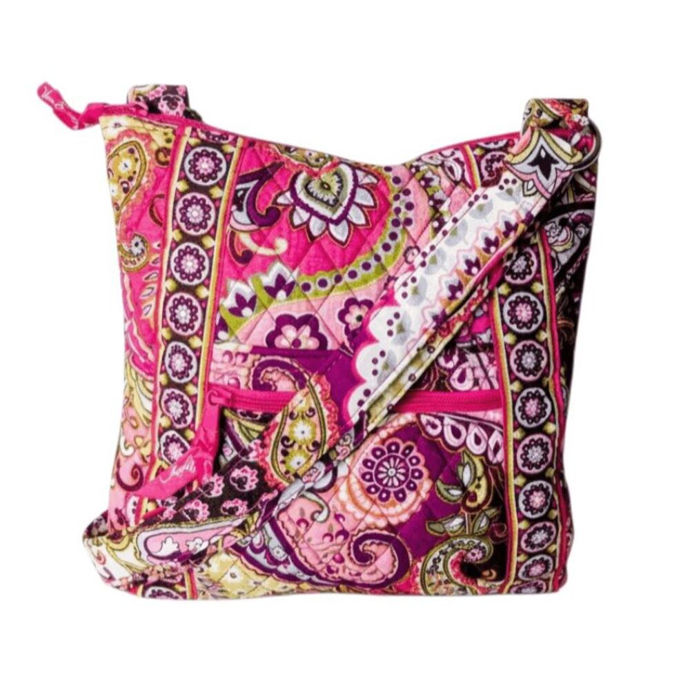 VERA BRADLEY Triple Zip Hipster In Very Berry Paisley Pattern